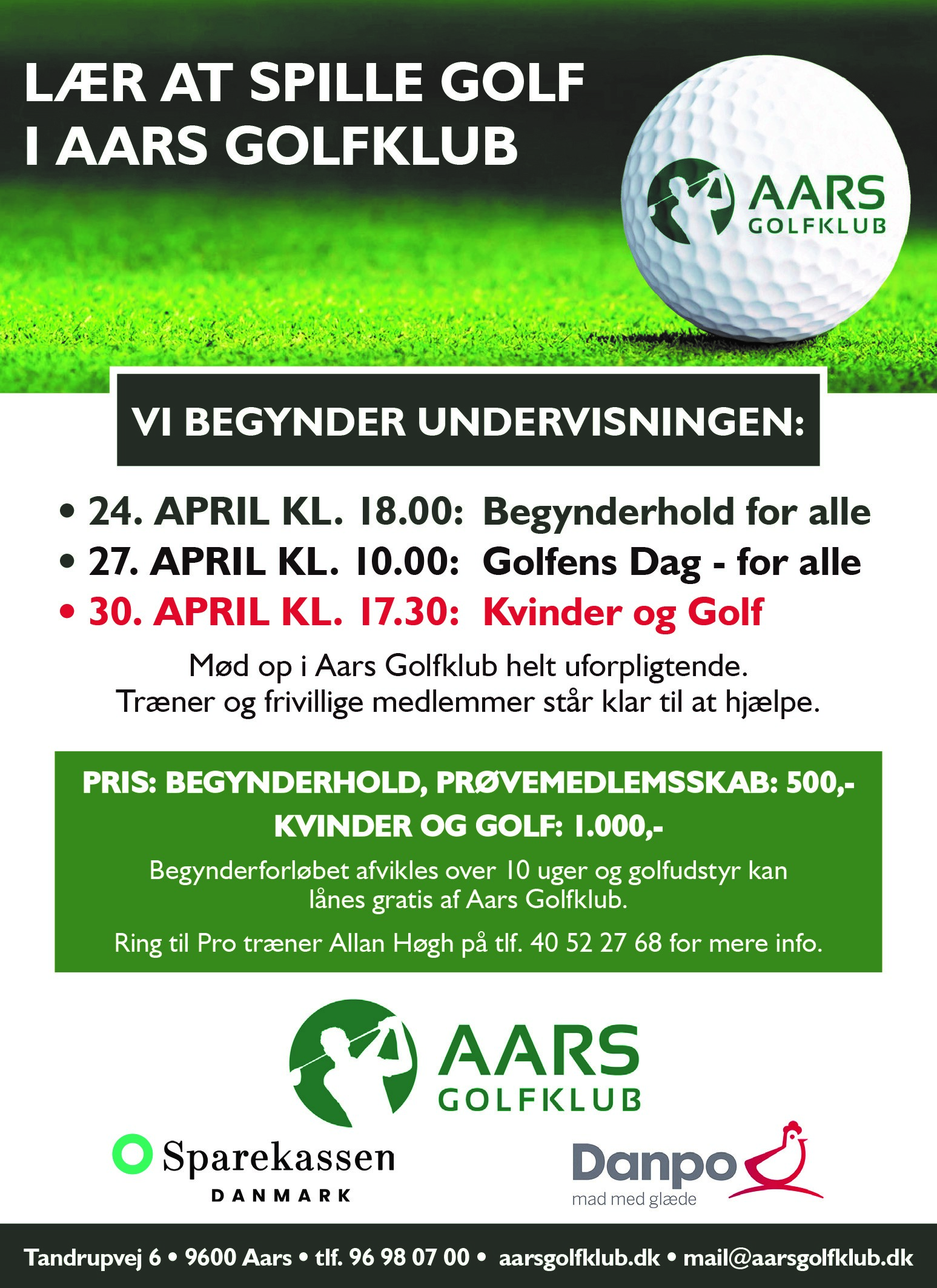 Aars golfklub 2025 Kanin